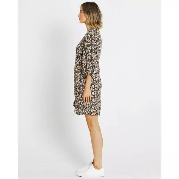 Celina Dress - Black Ditsy - Willow and Vine